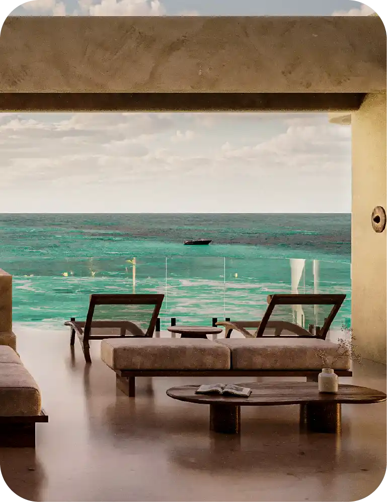 Vista al mar desde el Pent House